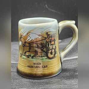Vintage Wade Co Ireland Irish Porcelain Irish Jaunting Car MINI 2" MUG!